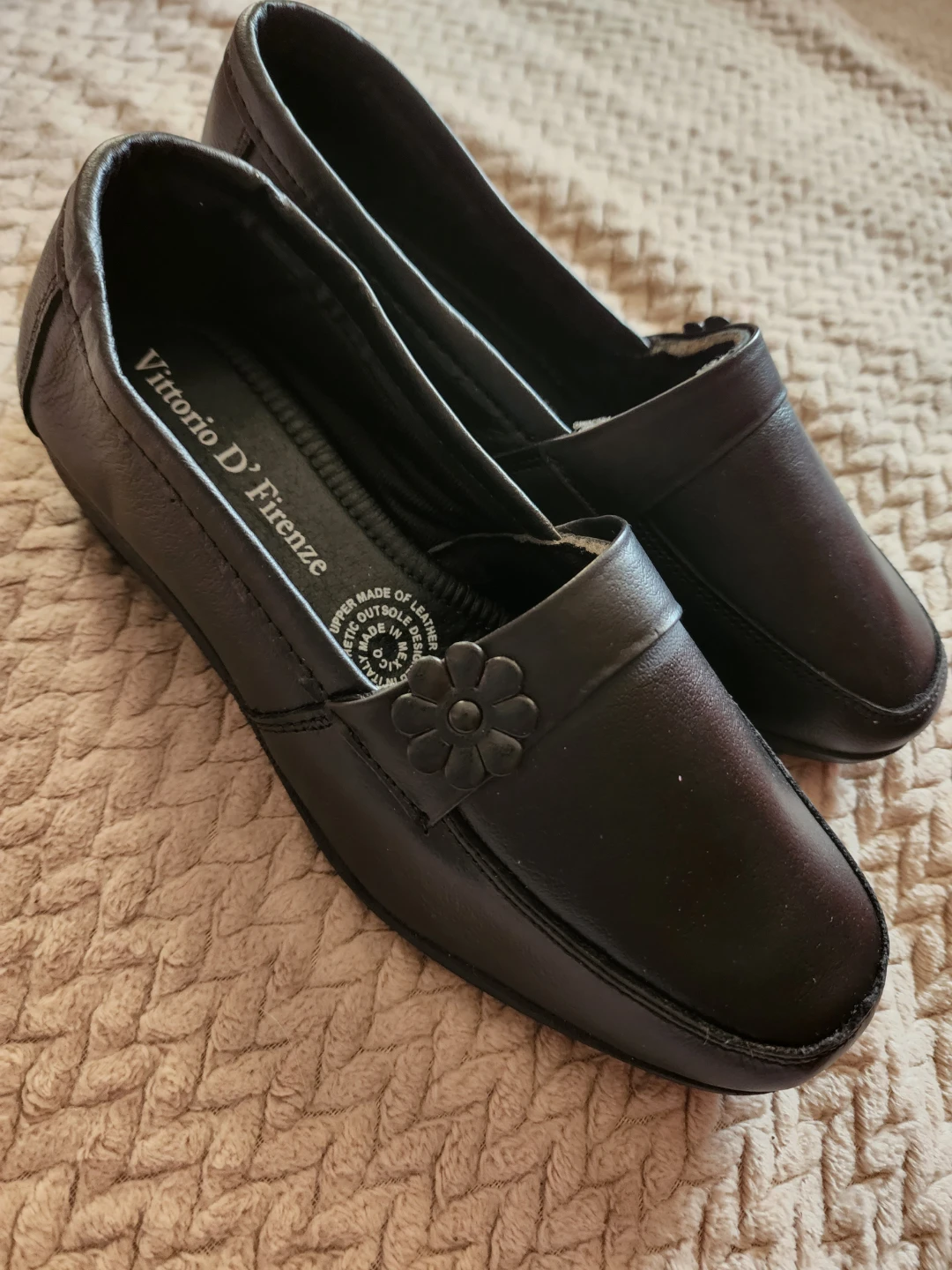 Vittorio D' Firenze Black Leather Loafer Shoes