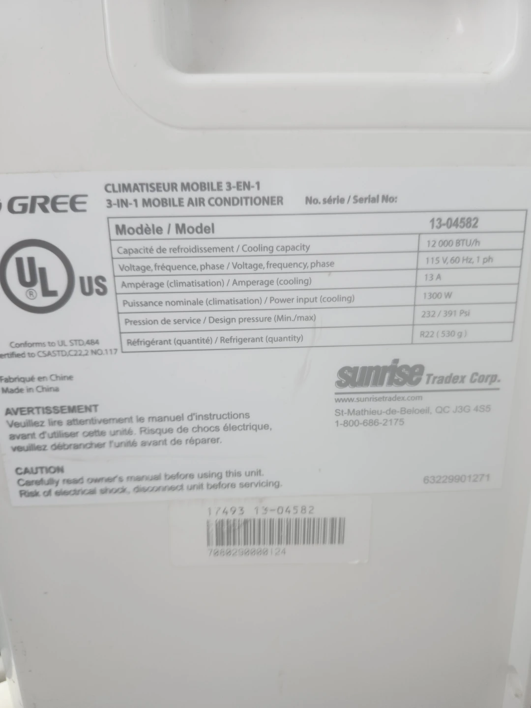 Gree 3-in-1 Portable Air Conditioner 12000 BTU - photo 4