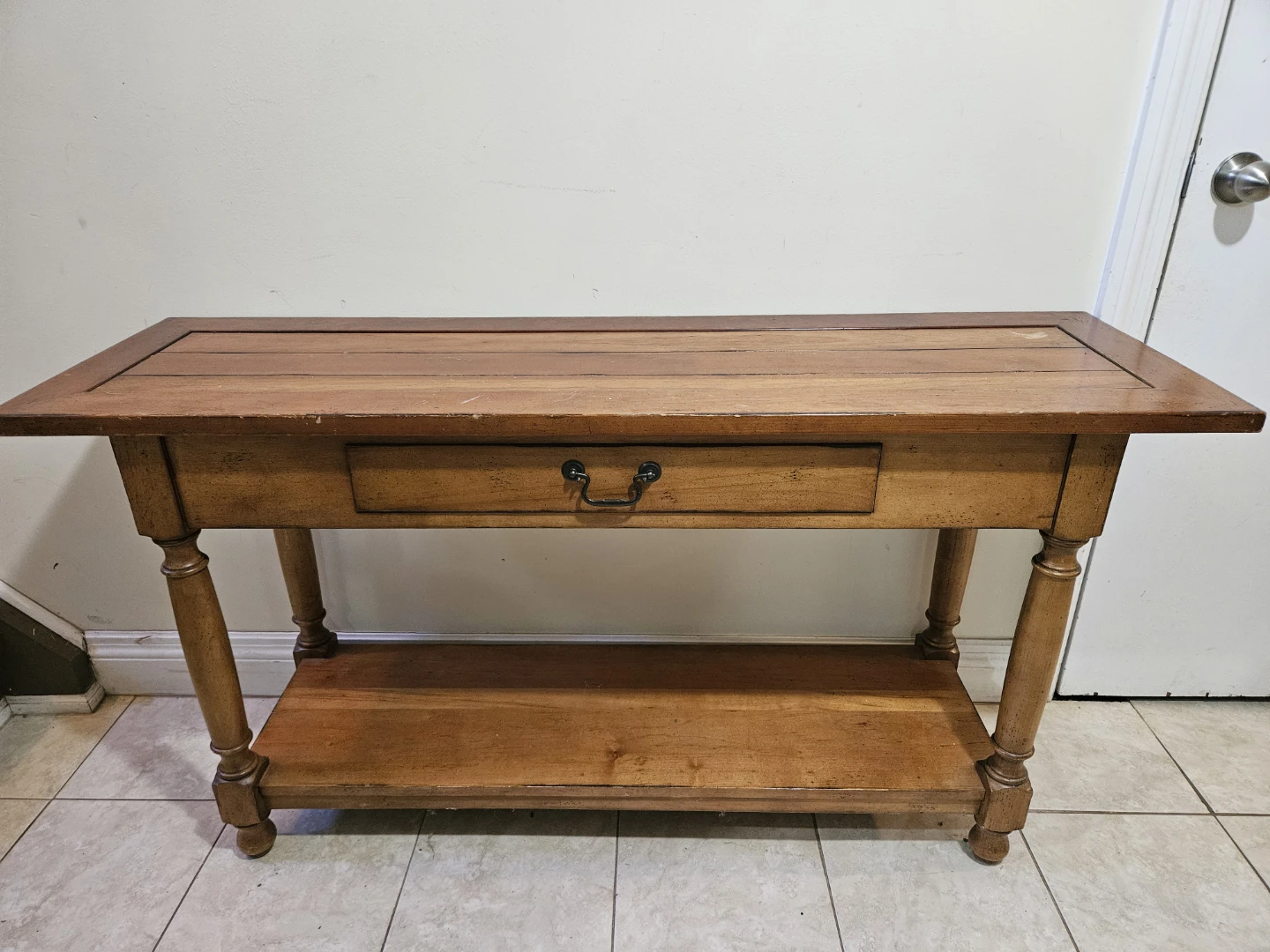 Superior Furniture Co. Wood Console Table with Drawer