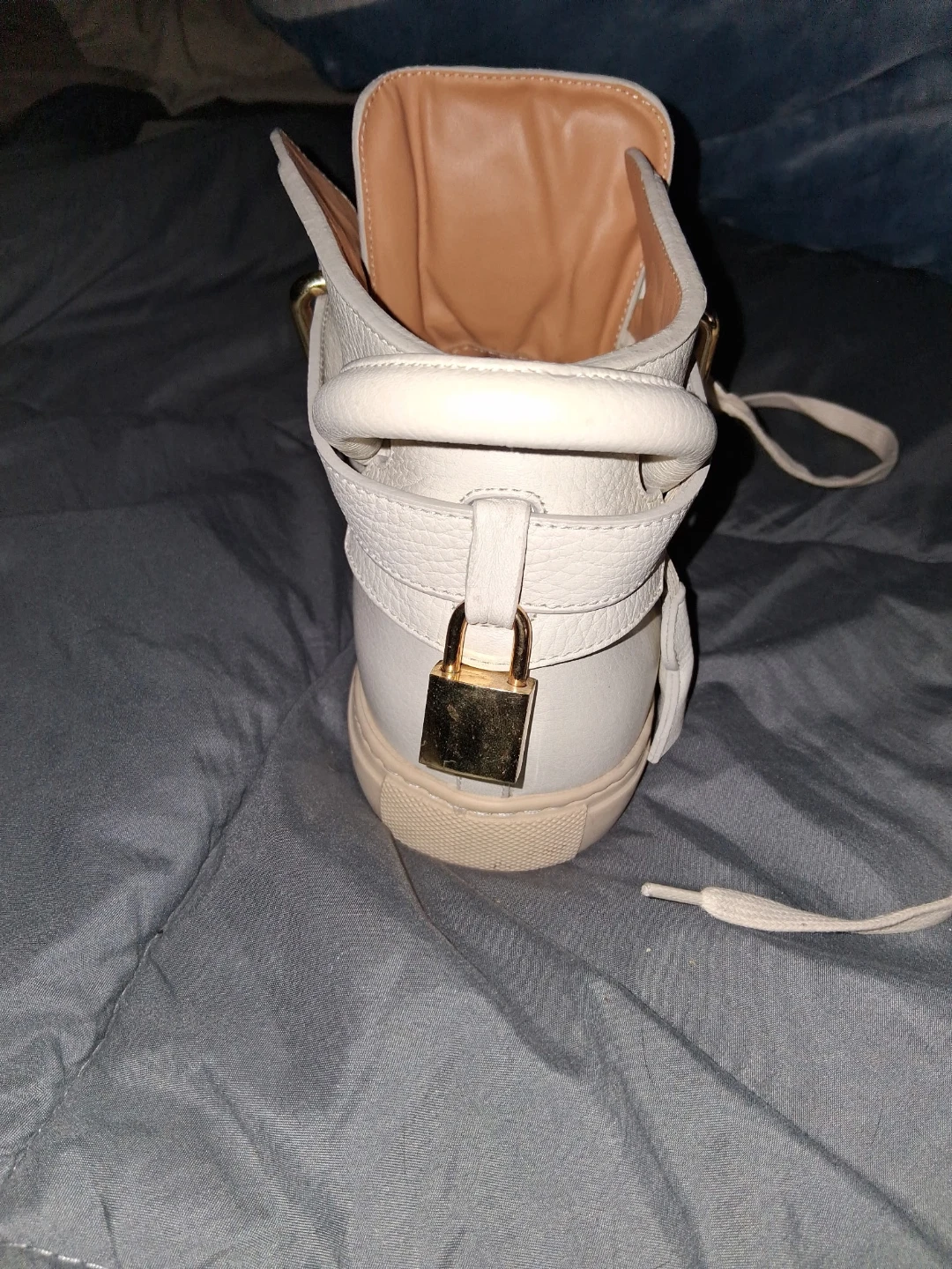 Buscemi White Leather High Top Sneakers - photo 3