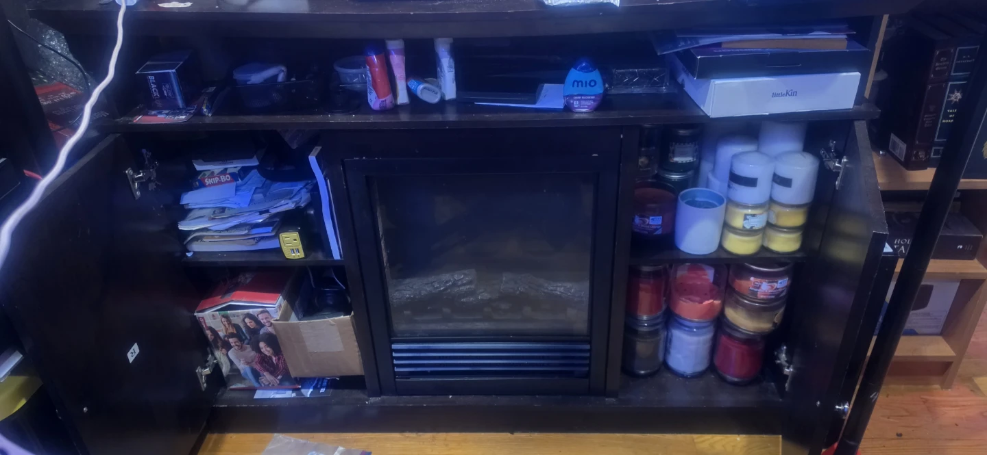 TV stand with electric fireplace - photo 2