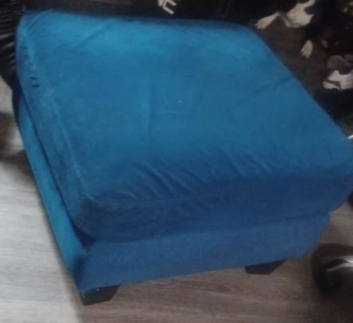 Teal Ottoman Footstool