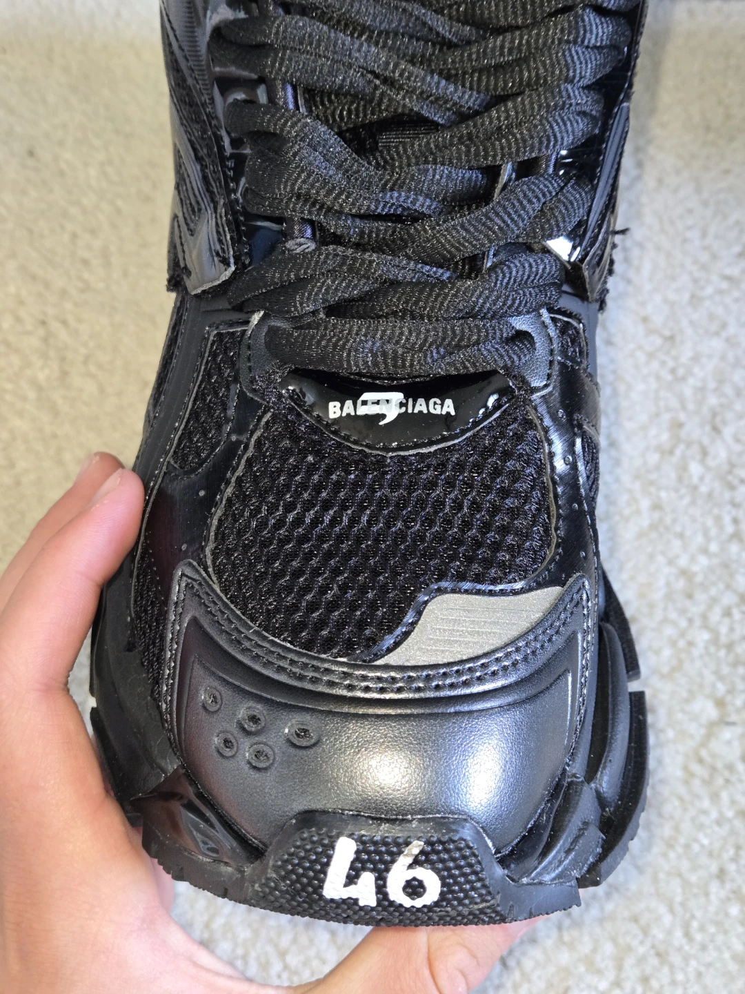 Balenciaga Black Runner Sneakers - photo 4
