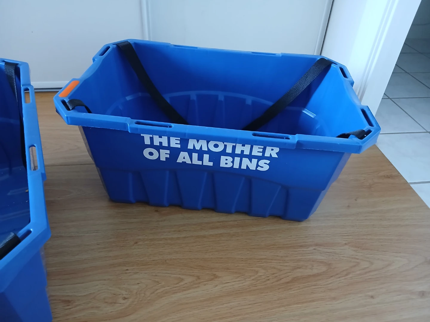 Blue Plastic Storage Bins - Set of 5 - photo 2
