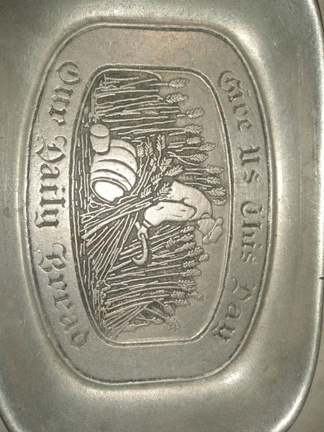 Antique pewter tray - photo 2