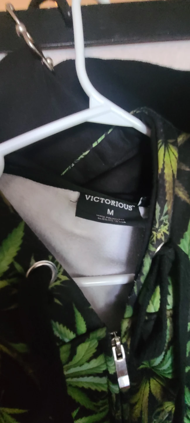 Victorious All-Over Pot Leaf Print Zip-Up Hoodie - photo 3