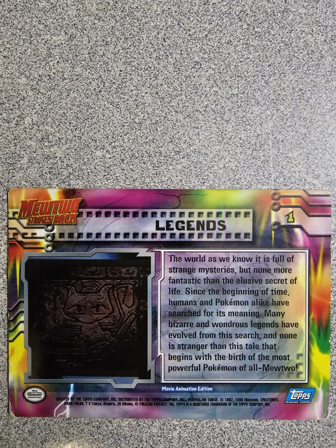 Pokemon Mewtwo Strikes Back Legends Trading Card - photo 2