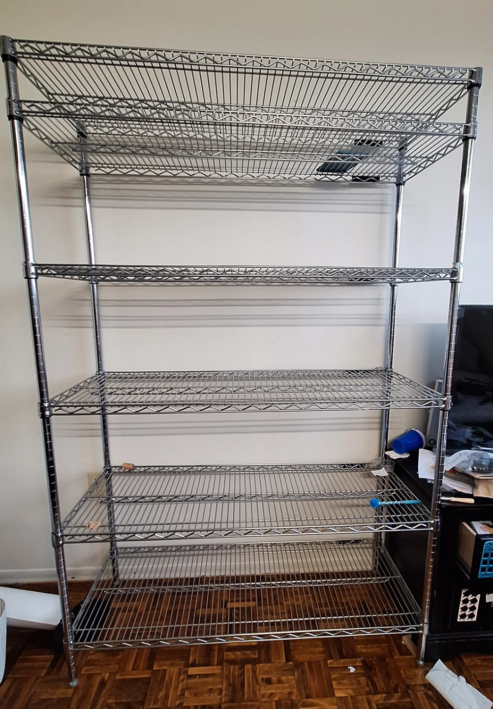 Chrome Wire Shelving Unit - 6 Tier