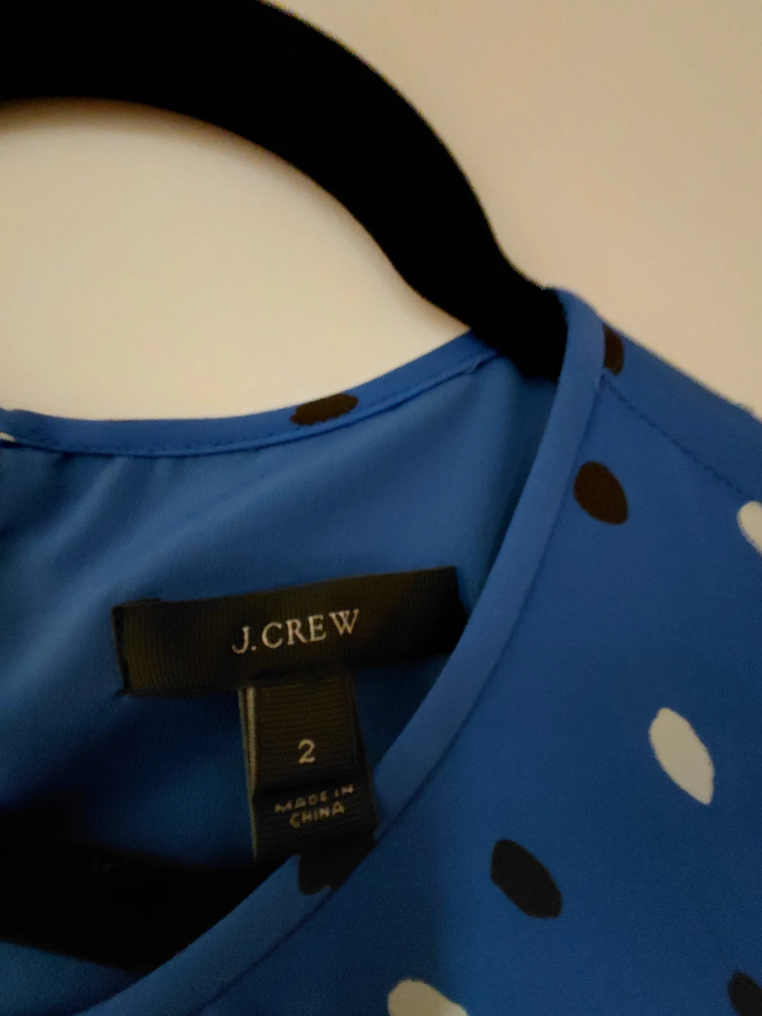 J. Crew Blue Polka Dot Dress Size 2 - photo 3