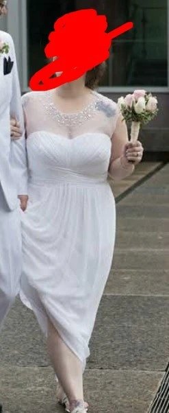 White Embellished Neckline Dress - photo 2