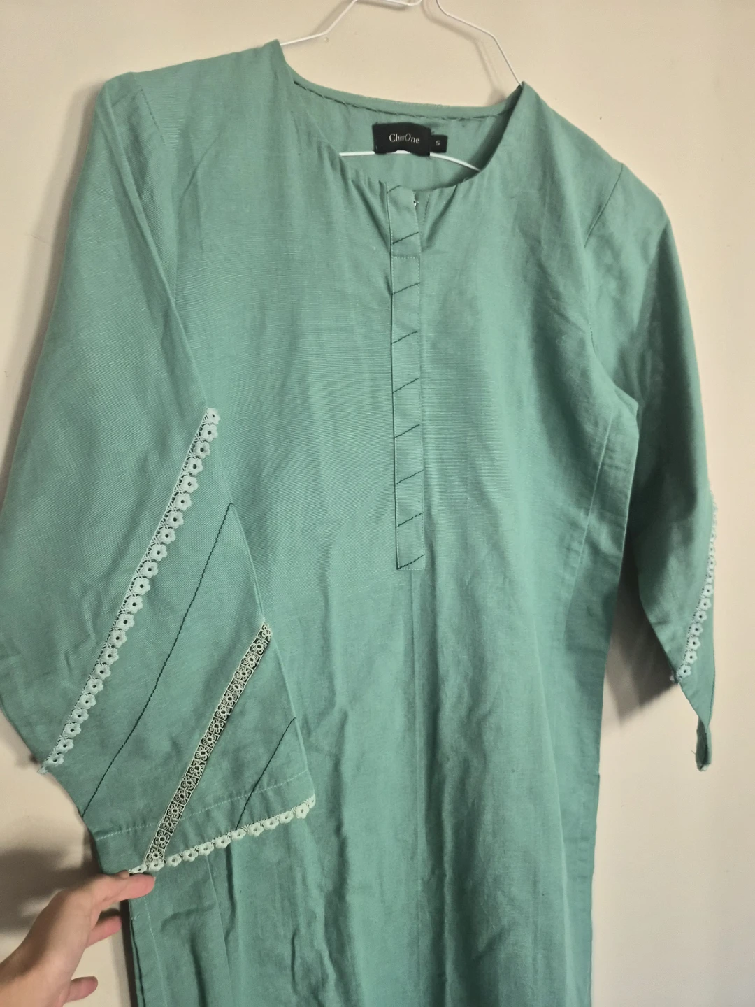 Chen One Green Kurti - Pakistani cotton- S-M - photo 2
