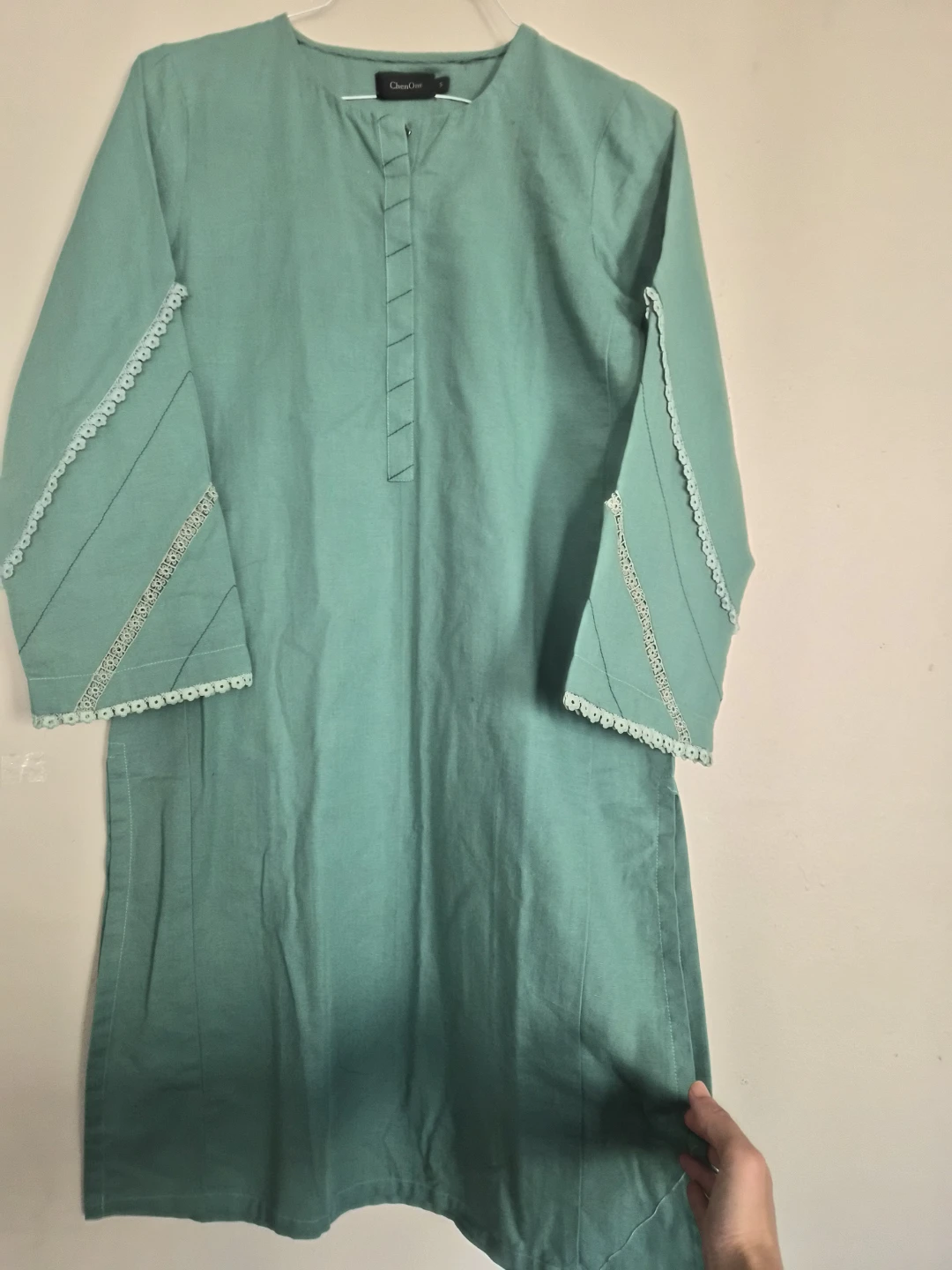 Chen One Green Kurti - Pakistani cotton- S-M