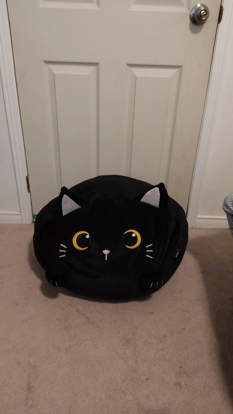 Large plush cat-shaped pillow - photo 3