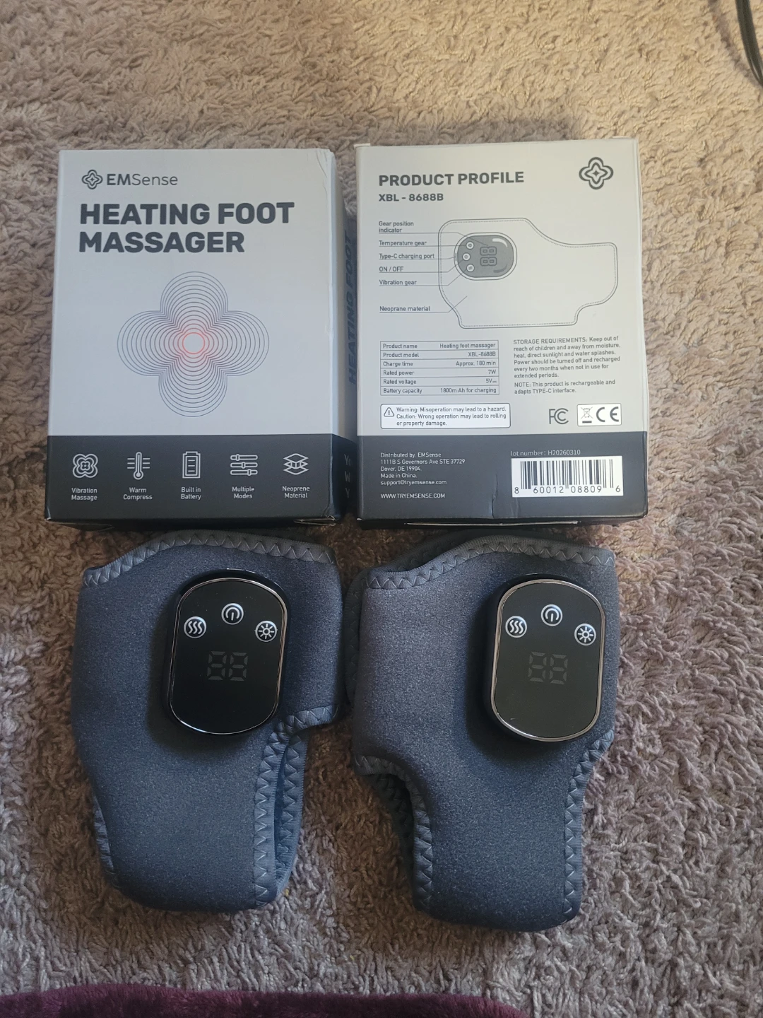 EMSense Heating Foot Massager (x2) - photo 2