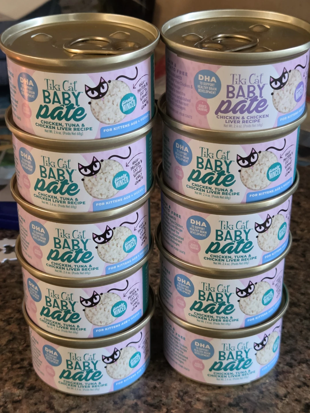 Tiki Cat Baby Pate Chicken, Tuna & Chicken Liver Recipe (8 cans)