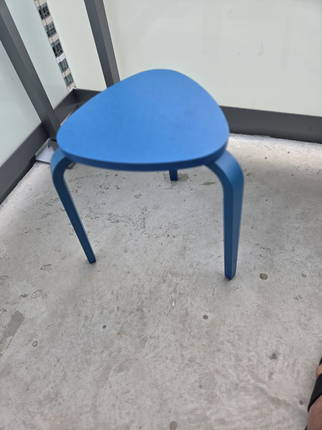 Blue Tri-Leg Stool - photo 2