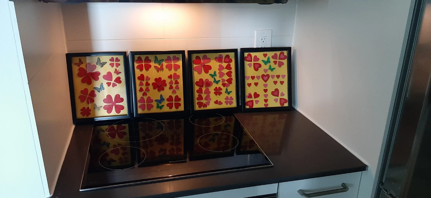 Framed Heart & Butterfly Wall Art Set (4 Frames) - photo 3