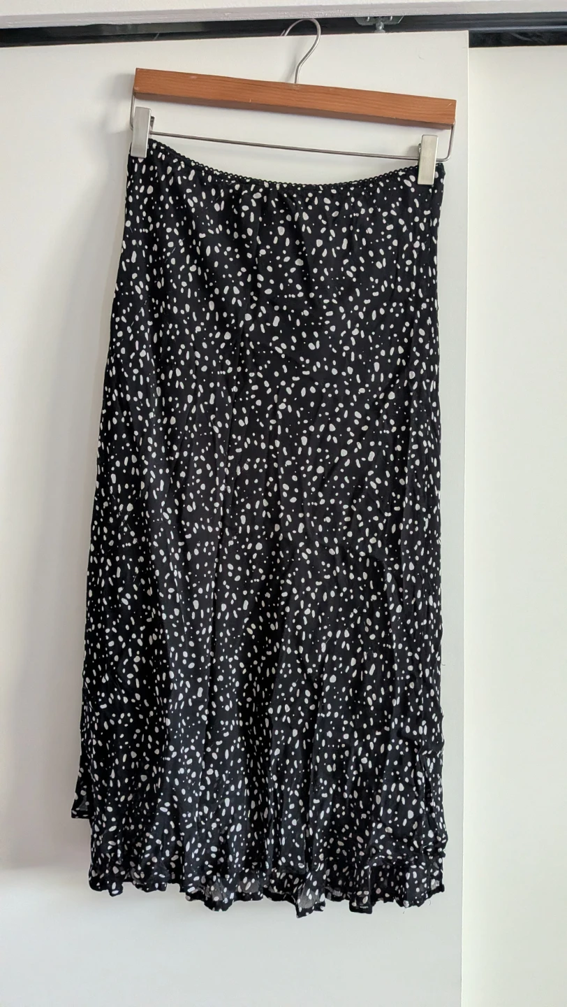 Midi Skirt Vintage Petite Black Speckled