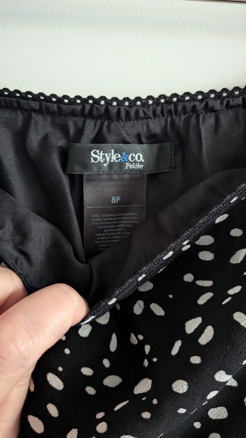 Midi Skirt Vintage Petite Black Speckled - photo 2