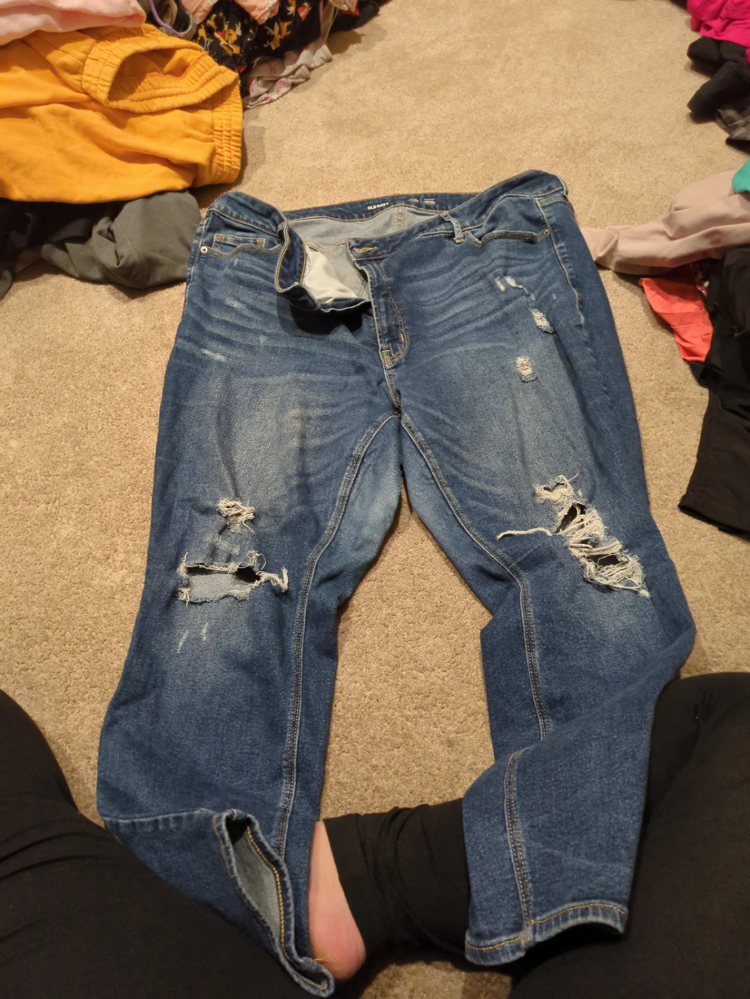 Old Navy Women's Distressed Blue Jeans Size 24