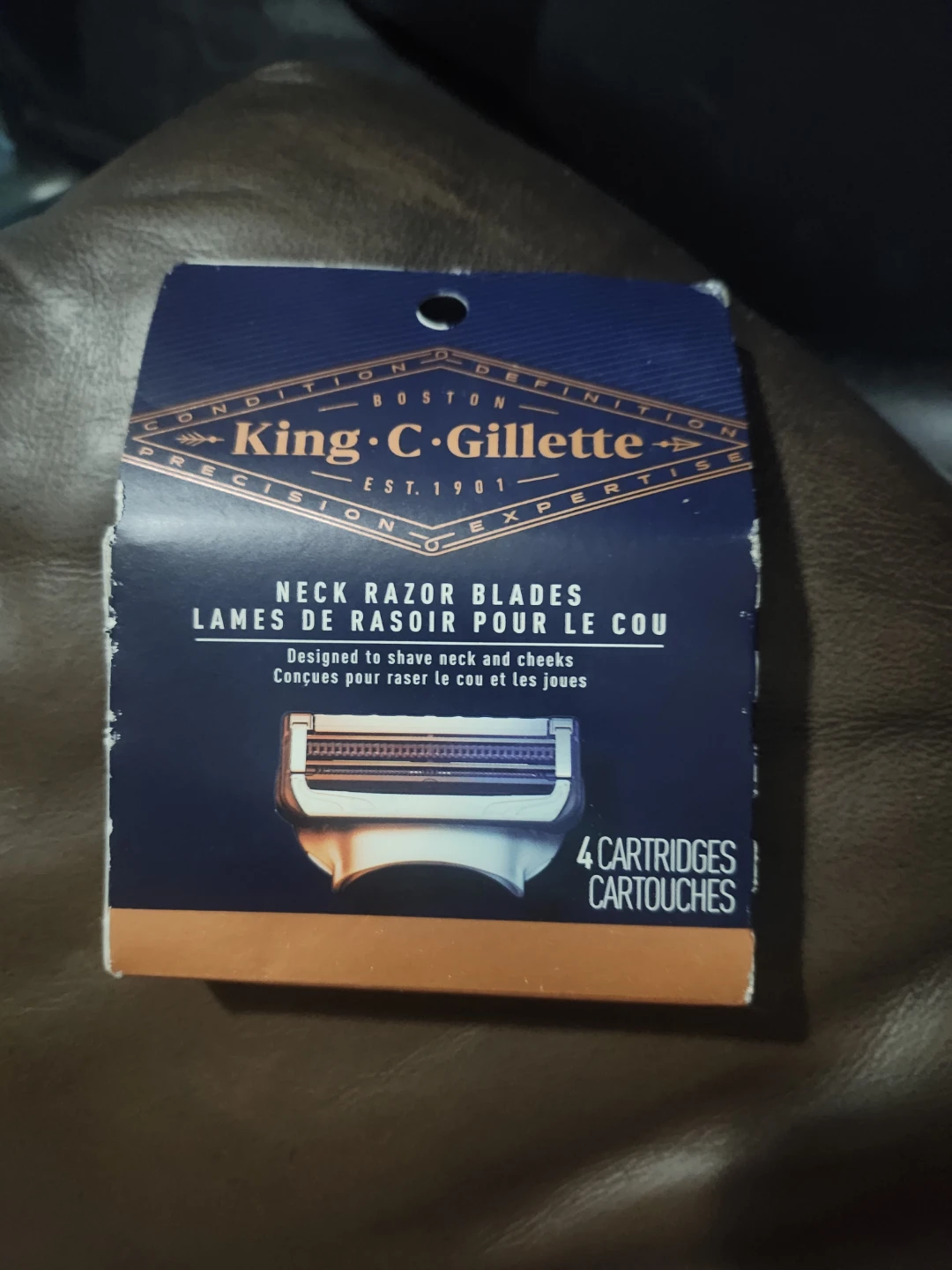 King C. Gillette Neck Razor Blades - 4 Cartridges