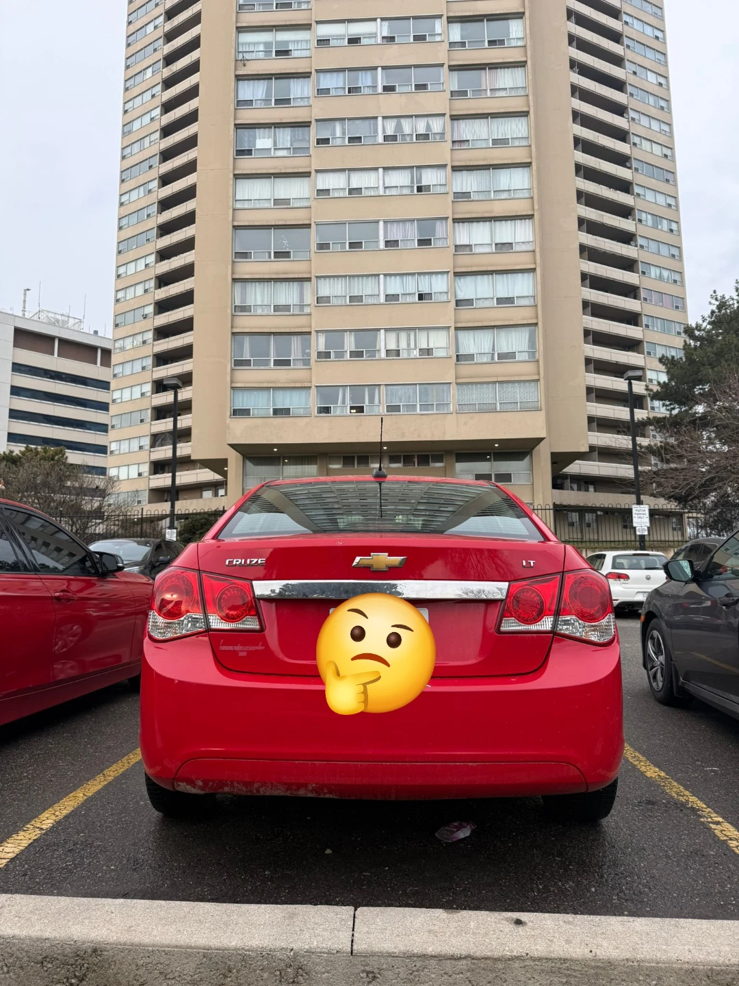 Red Chevrolet Cruze LT 2016 Sedan