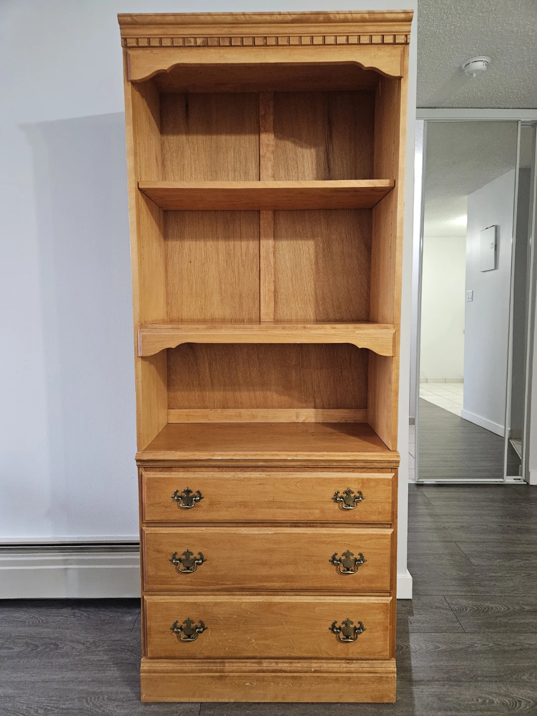 Wooden Bookshelf with Drawers - photo 3