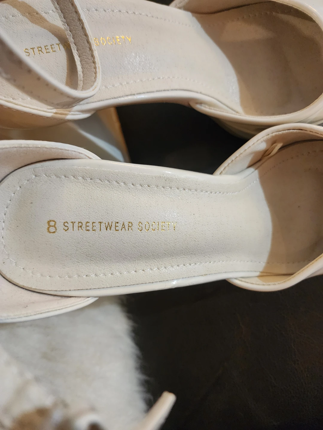 Streetwear Society Cream Platform Heels - Size 8 - photo 3