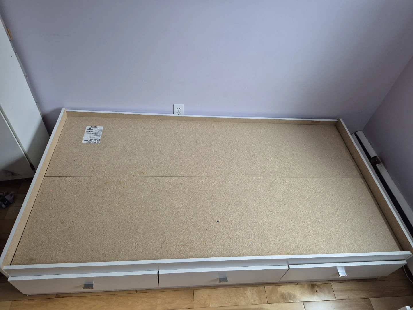 White Twin Storage Bed Frame with Drawers - photo 4