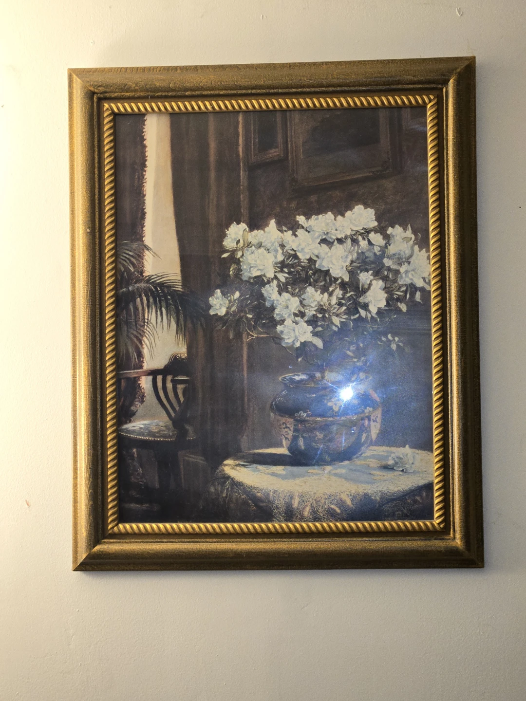 Framed painting by Jessica Hayllar