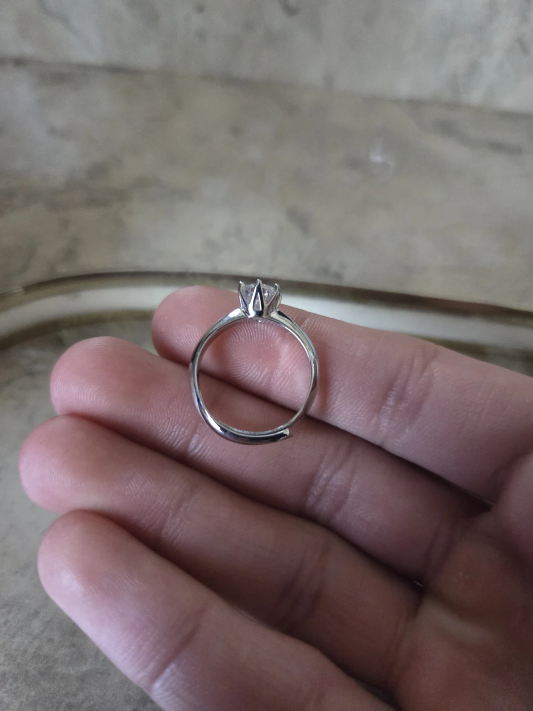 VVS1 Engagement Ring with Box - photo 3
