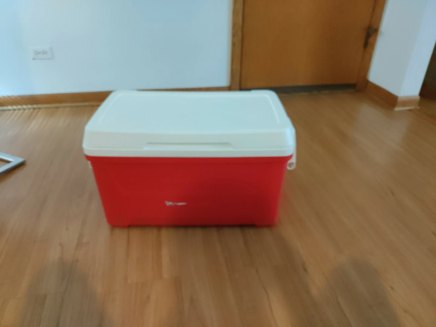 Igloo Red Cooler with White Lid