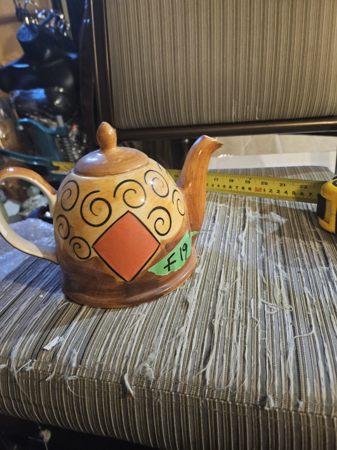 Ceramic Teapot with Swirl Design - photo 2