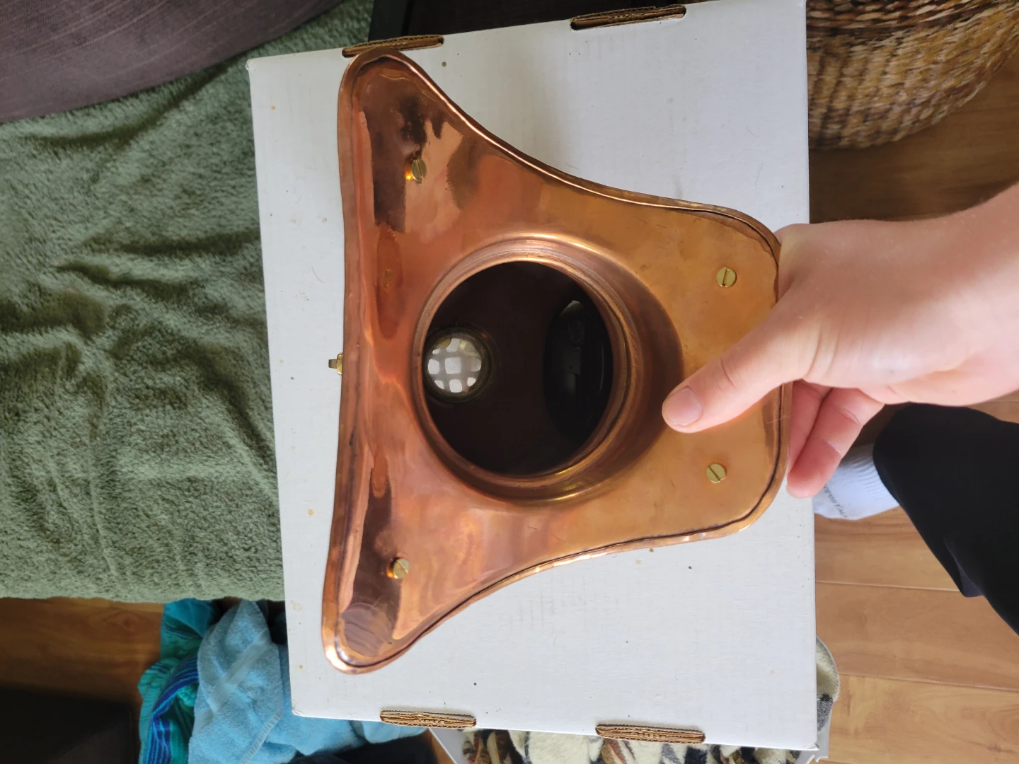 Copper Diving Helmet Clock - photo 2