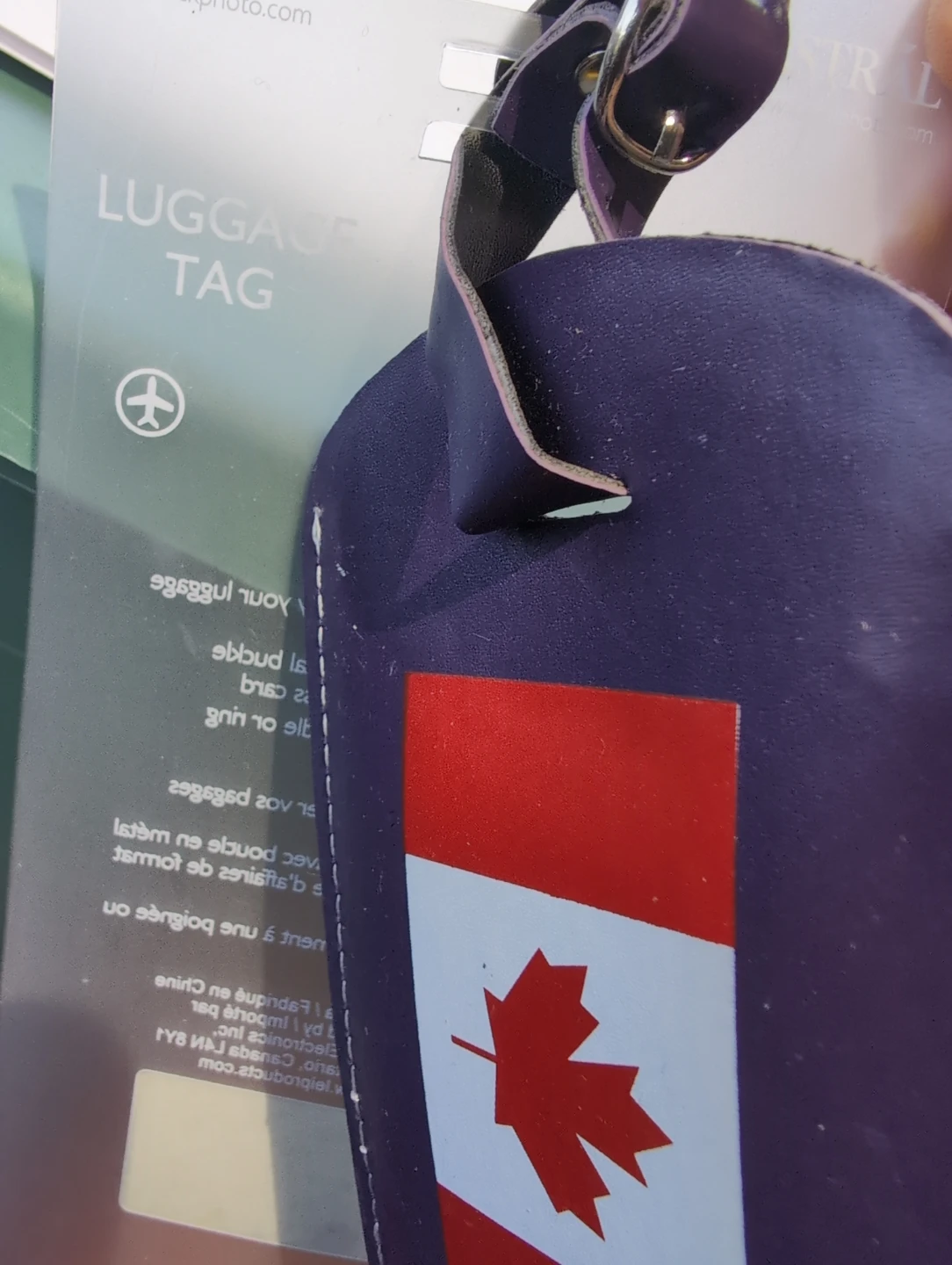 Blacks Luggage Tag - Purple 💜 with Canadian Flag - photo 5