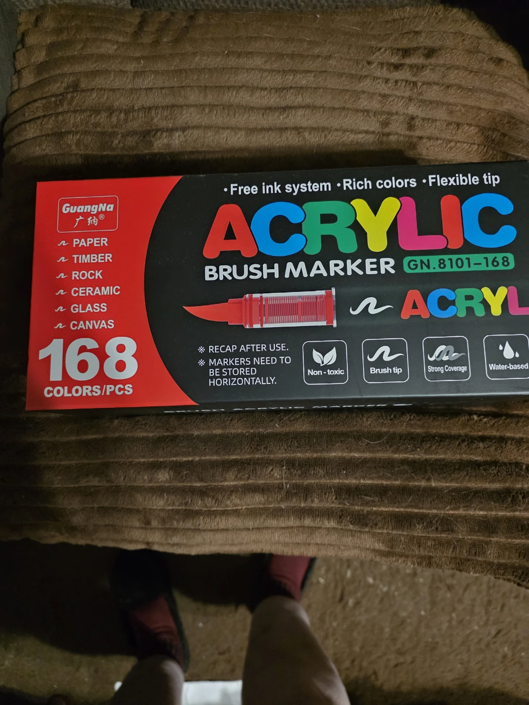 GuangNa Acrylic Brush Markers - 168 Colors