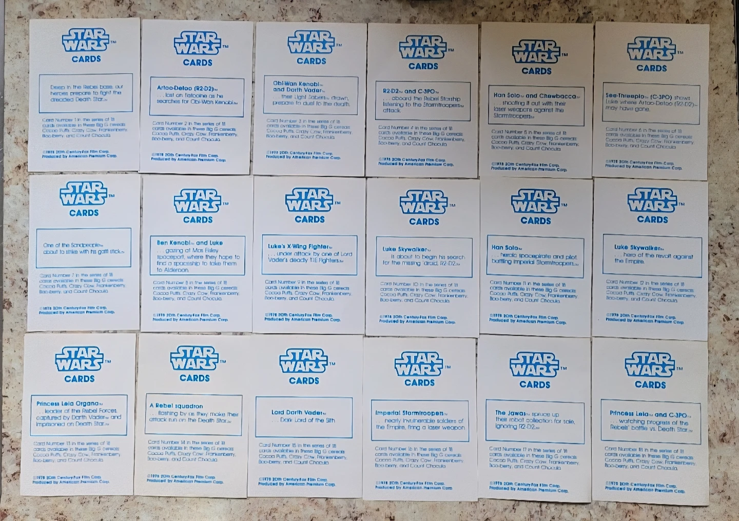 1978 General Mills Star Wars Cards Complete Set & Case (Doubles) - photo 3