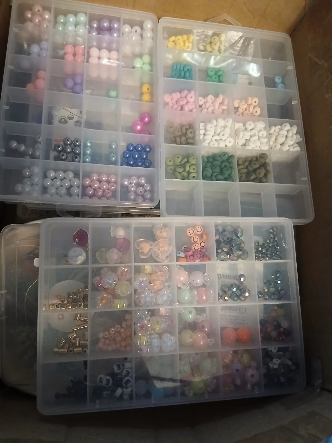 Assorted Craft Beads and Organizers - photo 2