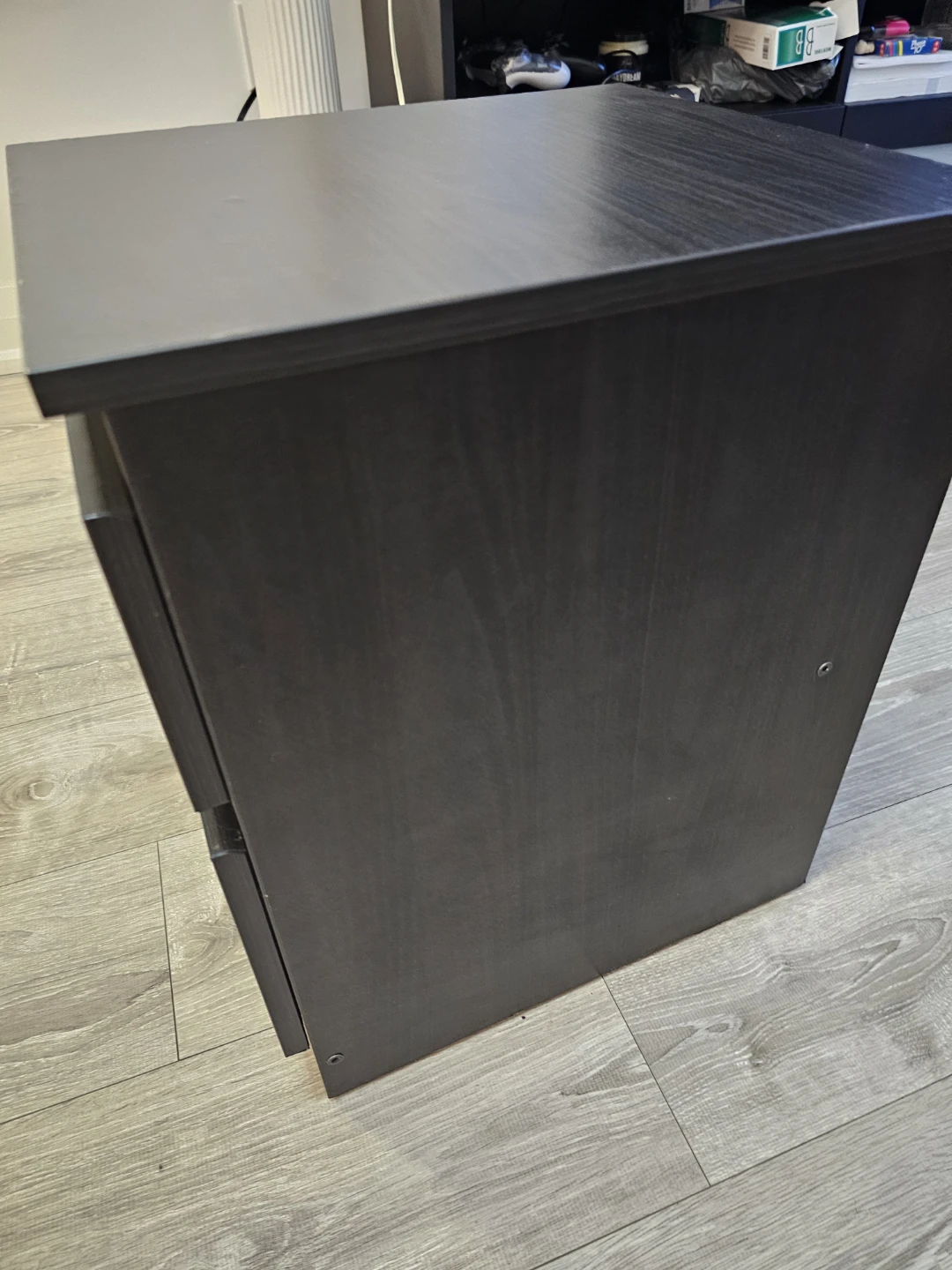 IKEA Dark Brown 2-Drawer Nightstand Bedside Table Drawer ⚽ - photo 3