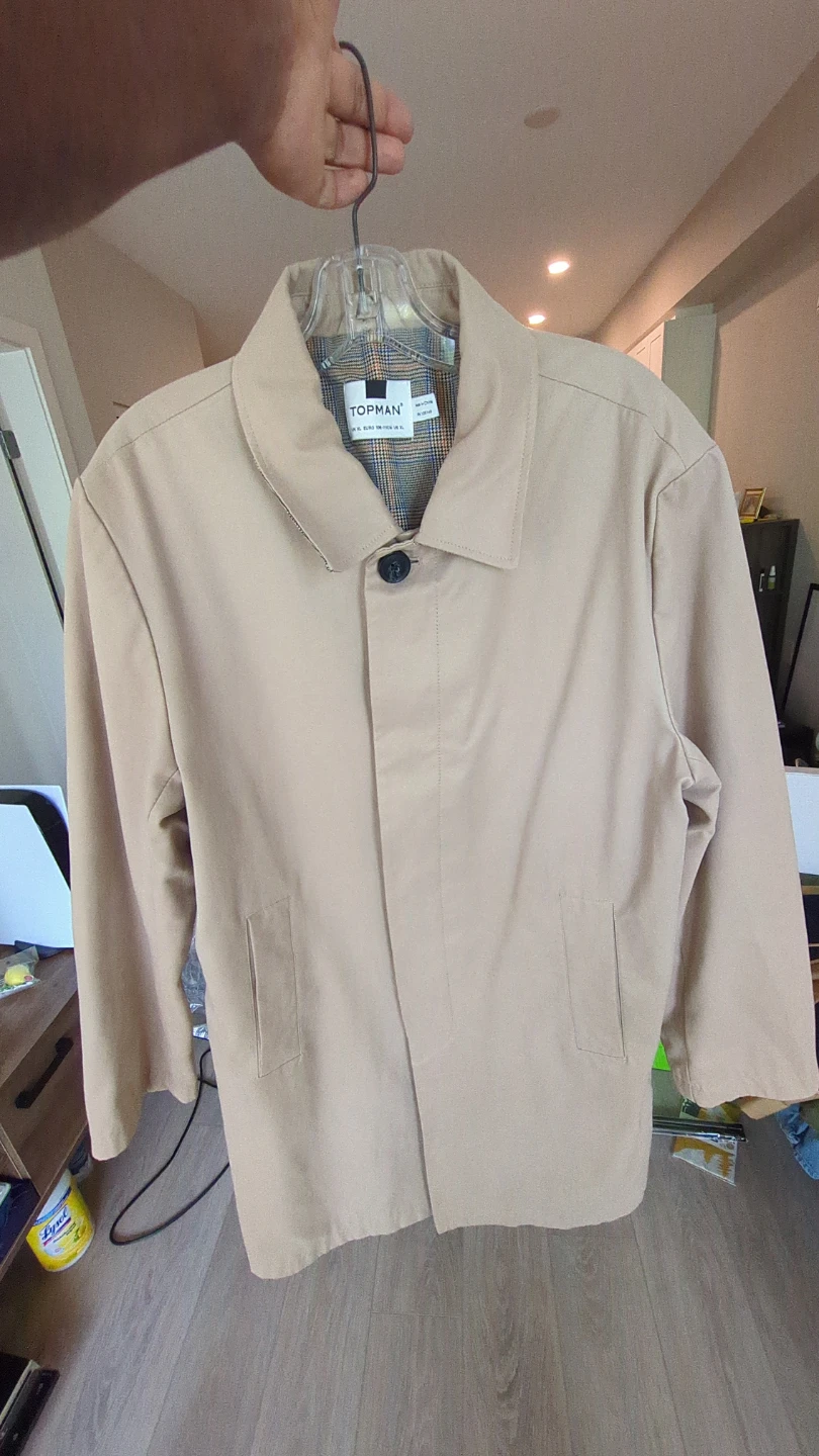 Topman Tan Trench Coat