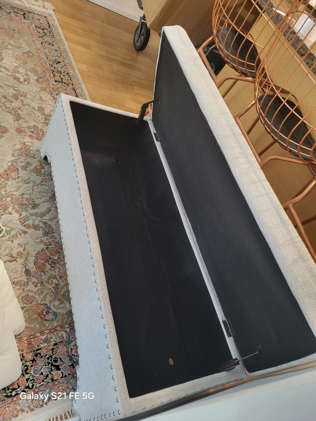 Storage Bench with Studded Detail - photo 2