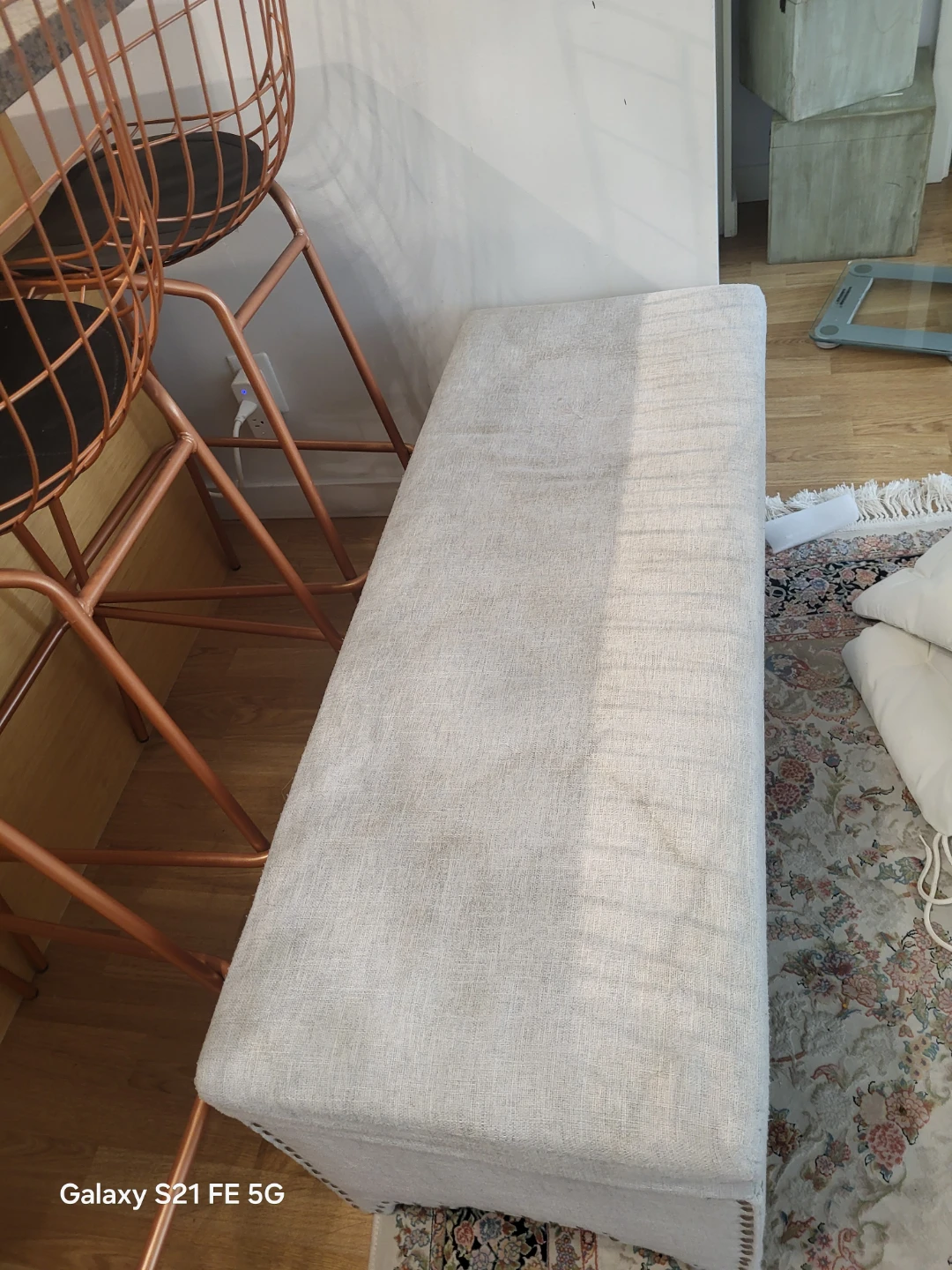 Storage Bench with Studded Detail - photo 4