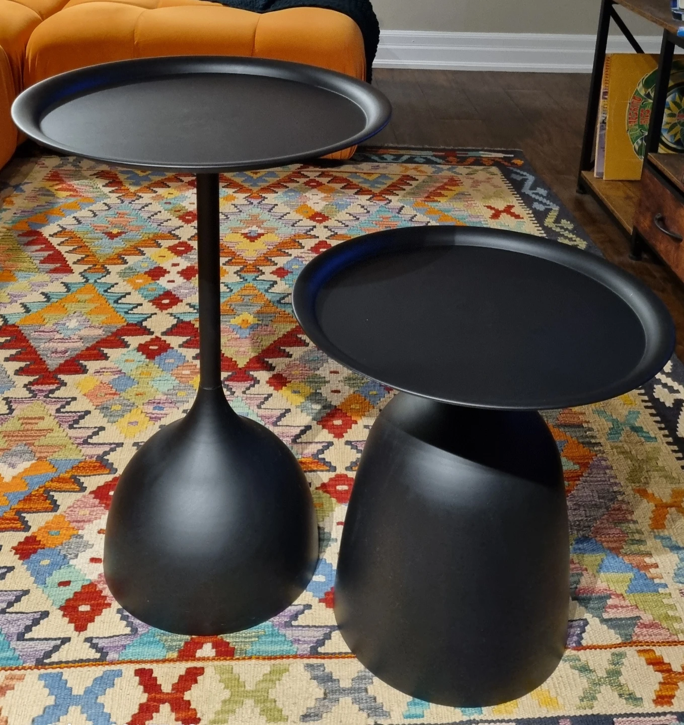 Black Accent Side Tables (Set of 2)