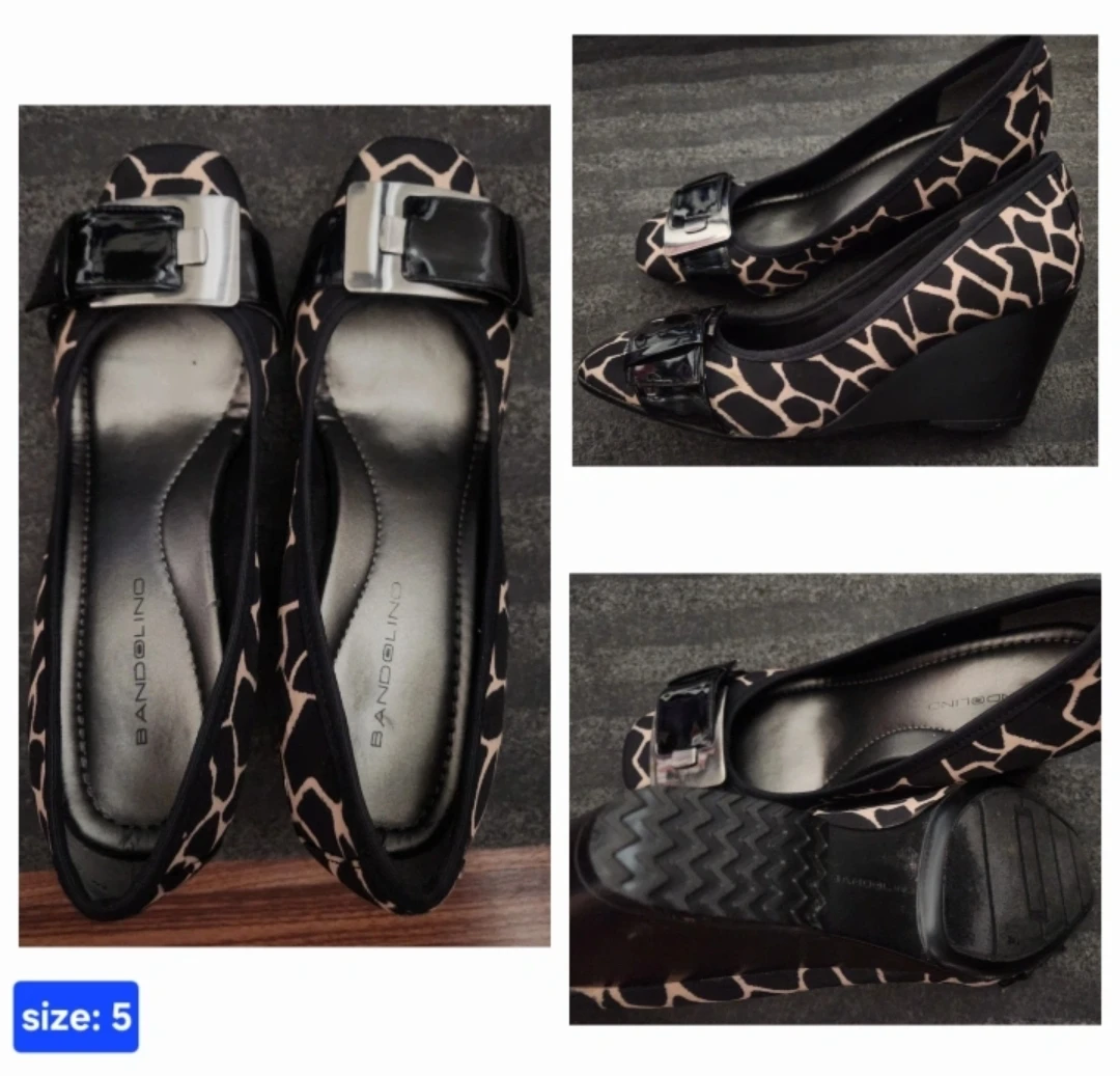 ⚽ Bandolino Patterned Wedge Heels