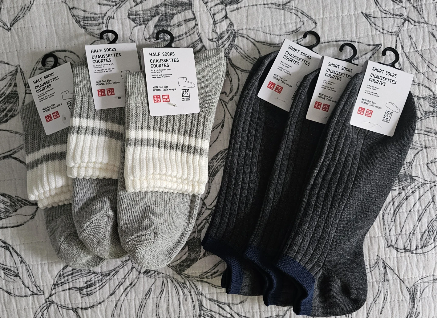 NEW Uniqlo Men's Half Socks and Short Socks - One Size
