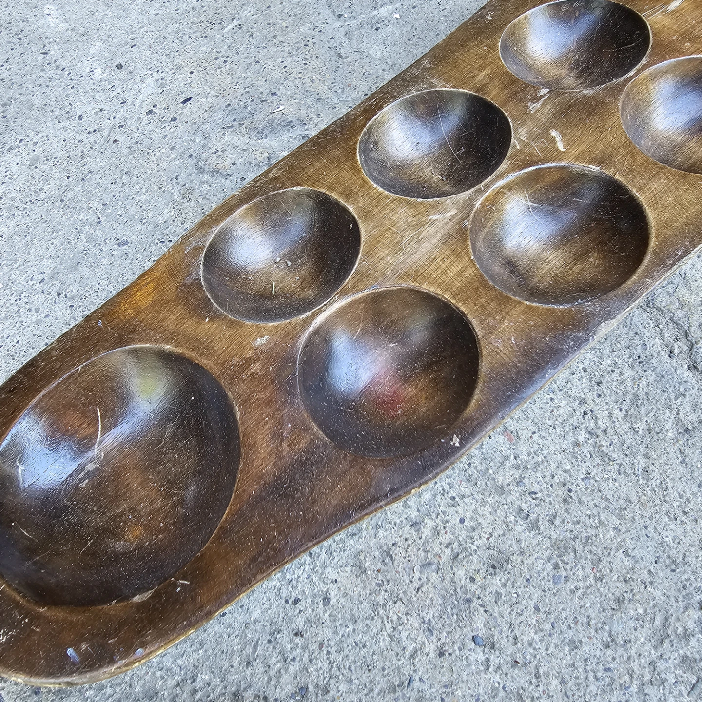 Vintage Wooden Mancala Board Game - photo 2