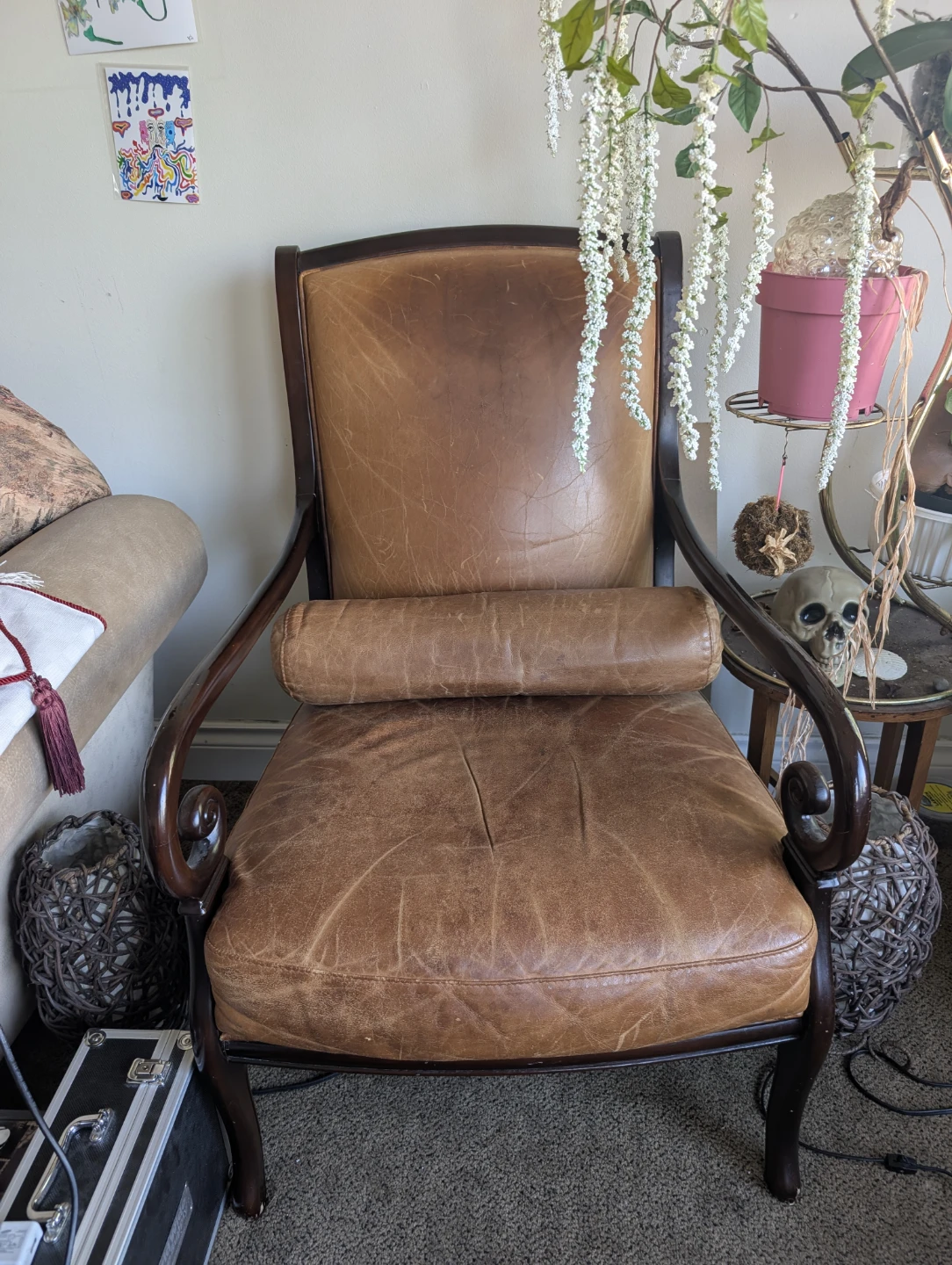 Brown Leather Armchair