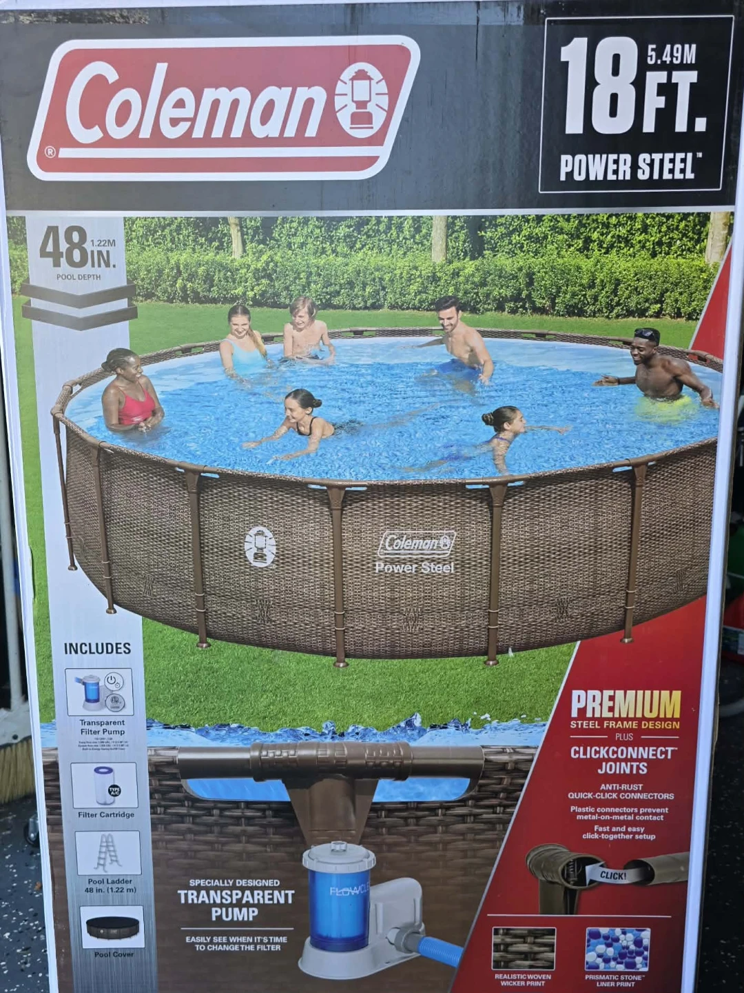 Coleman 18ft. Power Steel Round Pool with Accessories