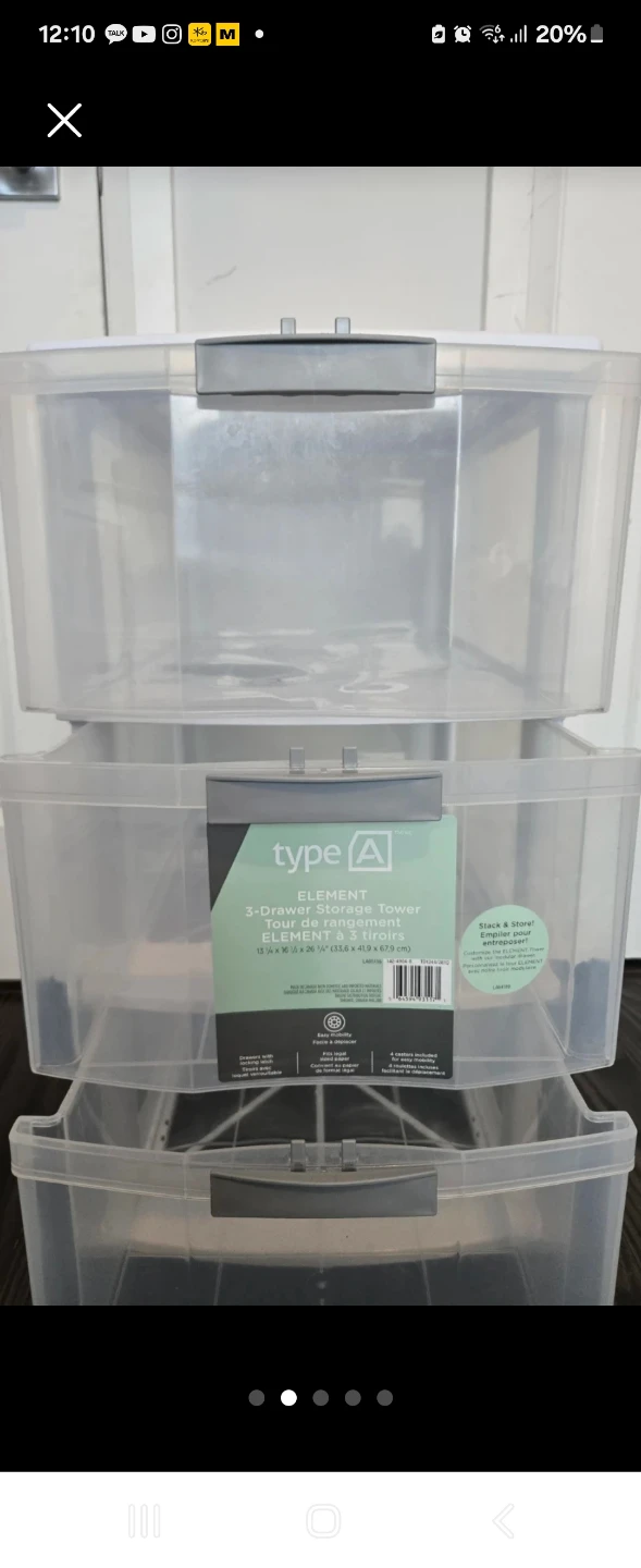 Type A Element 3-Drawer Storage Tower