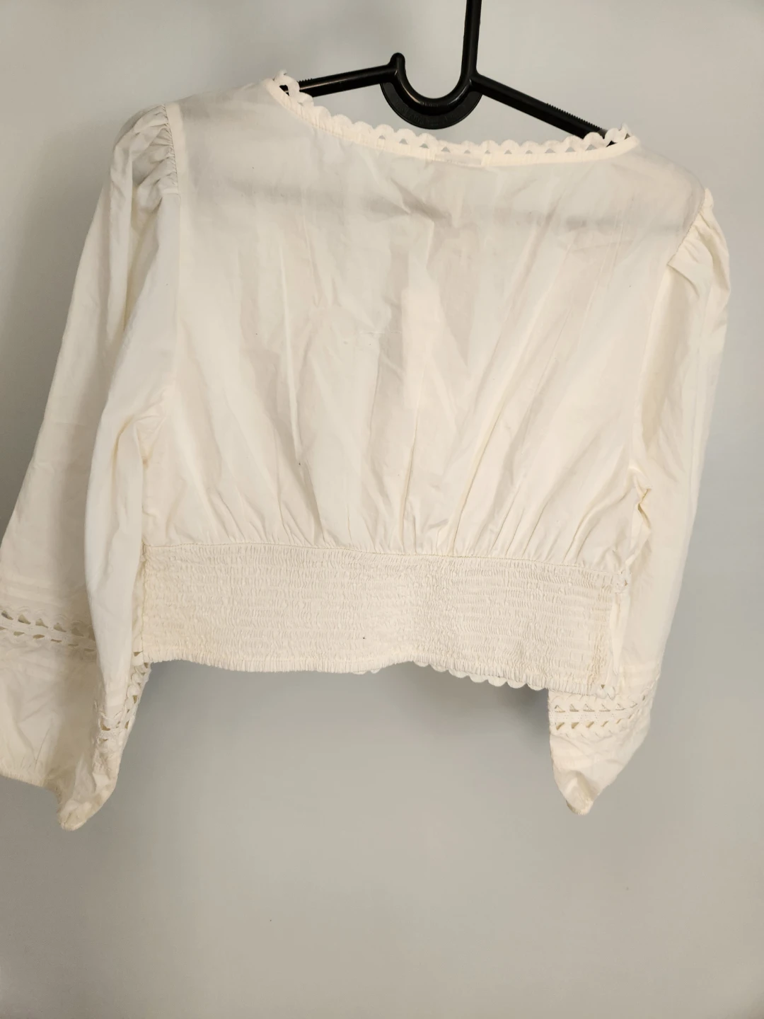 A New Day White Cropped Blouse Size L - photo 2